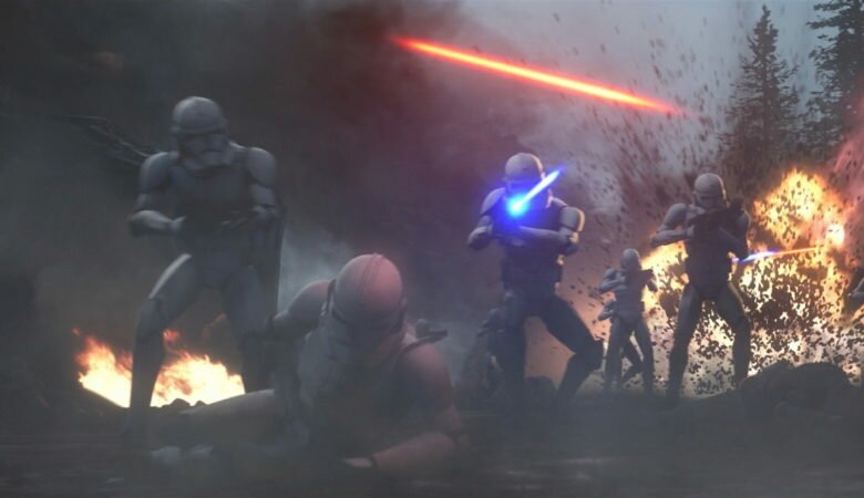 Кадр из мультфильма «Звёздные войны: Бракованная партия / Star Wars: The Bad Batch» (2021)