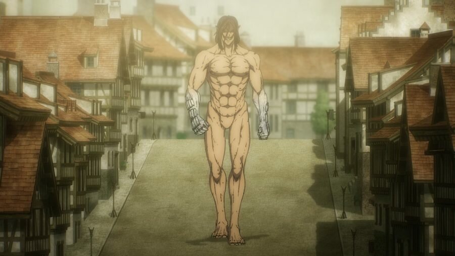 Кадр из 4 сезона аниме «Атака титанов / Attack on Titan» (2022)