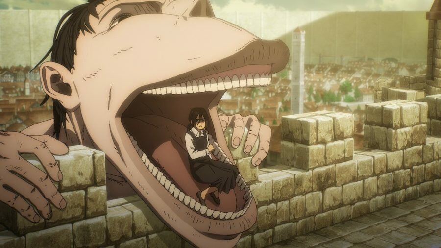 Кадр из 4 сезона аниме «Атака титанов / Attack on Titan» (2022)